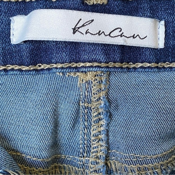 KANCAN Distressed Raw Hem Denim Mini Jean Skirt Size 29 - Picture 7 of 10